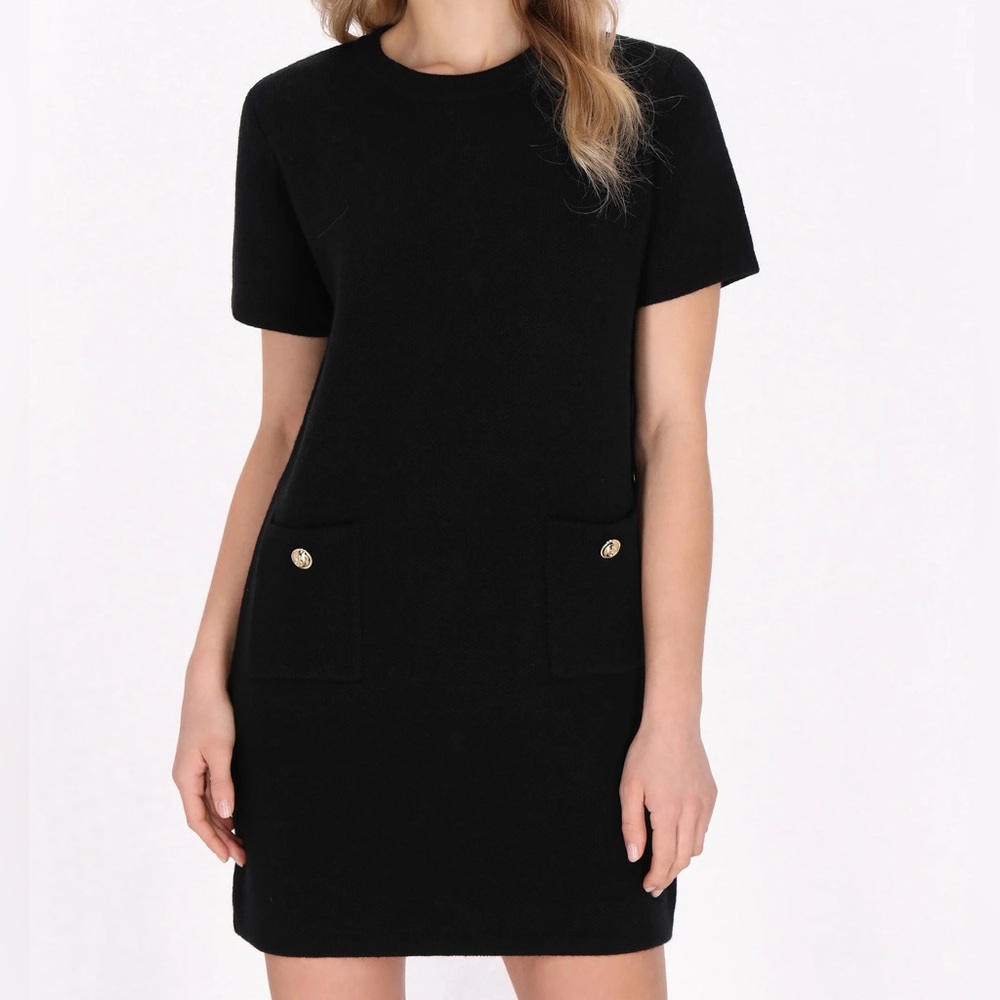 Micheal Kors Black Dress with Gold Buttons